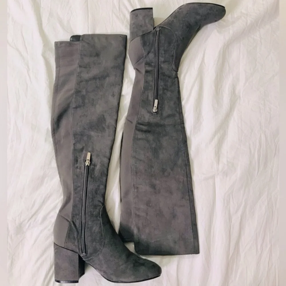 Marc Fisher Gray Over the Knee Boot - Picture 4 of 10